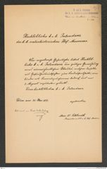 k.k. naturhistorisches Hofmuseum, Intendanzakten 1885-1896 (Hauer), Aktenzahl Z.348/1892, Seite 1
